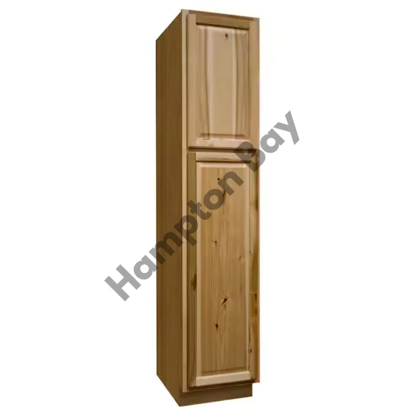 Hampton Bay 18 in. W x 24 in. D x 84 in. H Assembled Pantry Cabinet in Natural Hickory
