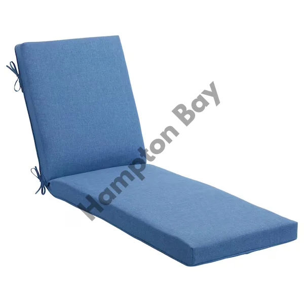 Hampton Bay 24 in. W x 30 in. D CushionGuard Universal Outdoor Chaise Cushion in Lake Twist