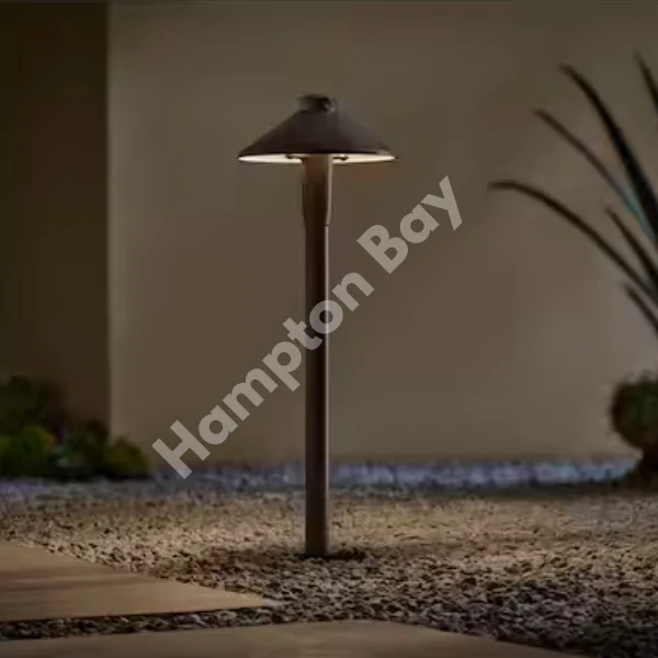 Hampton Bay Clyde Park 210 Lumen Low Voltage Bronze Integrated LED Outdoor Landscape Weather Resistant Path Light (1-Pack)