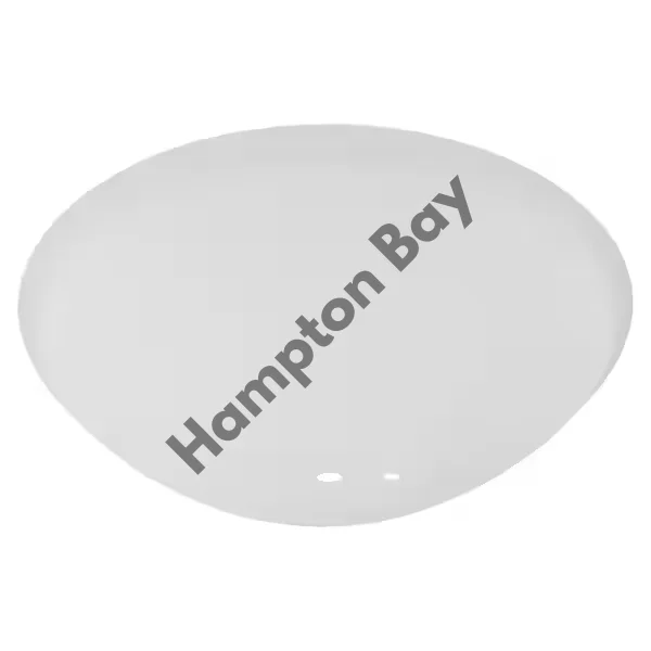 Hampton Bay Springview 52 in. White Ceiling Fan Replacement Frosted White Glass Bowl