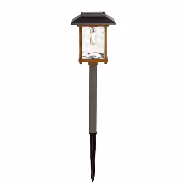 Hampton Bay 55 Lumen Black LED Outdoor Solar Spot Light with Adjustable Head