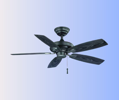 Hampton Bay natural iron indoor outdoor ceiling fan durable design powerful airflow performance